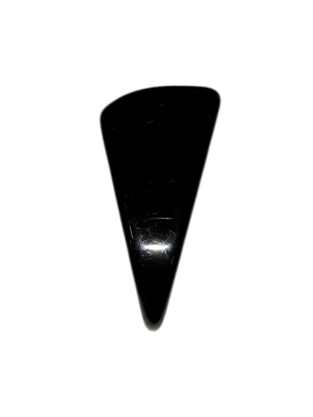 Vintage Black Acrylic Clear Rhinestone Ring Sleek Molded Sculptural Size 7.5 - Picture 2 of 5